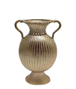 Luxe Or Fini Martelé Fleur Vase Moderne Top Table Impressionnant Église Décoratif Jardin Décoration Pots De Fleurs Vente - Product Image 5