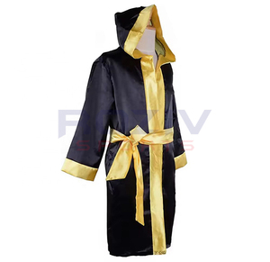 Robe de boxe personnalisée de haute qualité avec logo en tissu, nouvelle arrivée, robes de boxe personnalisées, toutes les couleurs, fabriquées au Pakistan, polyester/nylon - Product Image 4
