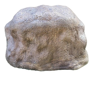 KNT Medium Unique Rock Decorative <b>Artificial</b> <b>Stone</b> FRP Fiberglass Lightweight Durable Unbreakable Modern Design Planter Pot Vase - Product Image 1