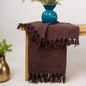 Mantas de algodón suave sólido de estilo bohemio ecológico de la mejor calidad, Manta lisa decorativa personalizada - Product Image 4