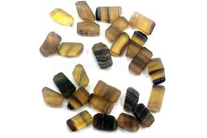 10 pièces Fluorite naturelle multicolore 14-16MM pierres précieuses en vrac coupées à la main cristal brut non traité pour la fabrication de bijoux attrayant - Product Image 4