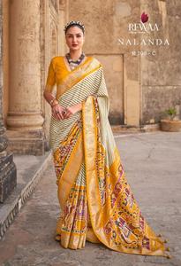 Belle Premium Patola Soie Sari Haute Qualité Designer Indien De Fête De Mariage Porter À La Mode Cousu Tenue En Gros Coton - Product Image 3