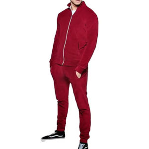 Conjunto de chándal de terciopelo con logotipo personalizado para hombre, sudadera, pantalones de chándal de gimnasio, chándal de algodón de invierno bordado, MUKKA SPORTS - Product Image 1