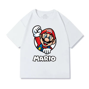 Camiseta de Mario Super para Hombre, Ropa Combinada para Parejas, Camiseta de Manga Corta con Cuello, Camiseta Moderna para Mujer - Product Image 1