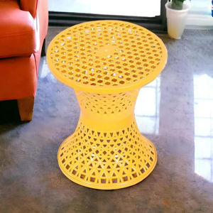 Taburete amarillo Damroo con malla de plástico duradero portátil para comedor Hospital dormitorio baño cocina Hotel espacios al aire libre - Product Image 2