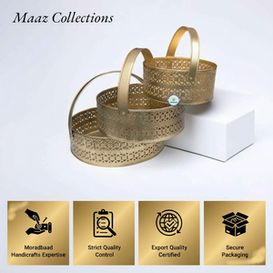 Ready Ship Modern Metal Gift <b>Hamper</b> Basket Handle for Festive Corporate Wedding Gifting | Eco-Friendly Multifunction <b>Storage</b> - Product Image 6