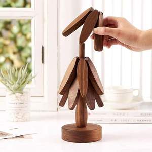 Sous-verres en bois brun haut de gamme |   Artisanat fait main |   Prix de gros en vrac - Product Image 2