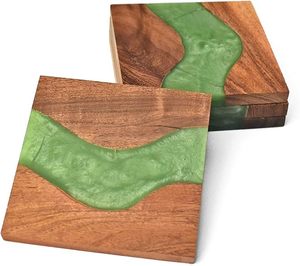 Wood Epoxy <b>Table</b> <b>Coaster</b> Durable and Stylish Mats & Pads for <b>Table</b> Protection Functions Tableware Decorative Design <b>Coaster</b> - Product Image 1
