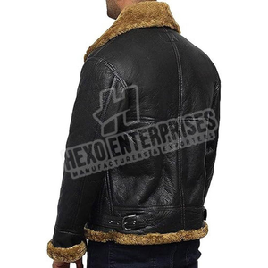Chaquetas de piel de cuero de la mejor calidad para chaqueta con cremallera para hombre, cuello vuelto en todos los colores y tamaños con cualquier personalización - Product Image 4