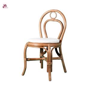 Nouvelle collection de meubles en osier pour enfants chaise en rotin chaise de salle à manger en rotin pour enfants avec coussin - Product Image 3