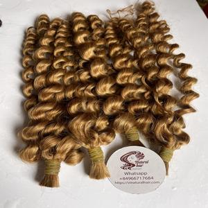 Cheveux bruts vietnamiens de haute qualité au meilleur prix, cheveux bruns bouclés naturels, cuticule intacte, cheveux humains en vrac pour le tressage - Product Image 5