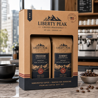 Coffret cadeau de café personnalisé AT PACK avec fenêtre, sachets de café, emballage haut de gamme pour torréfacteur, promotion de la marque de café spécialisé