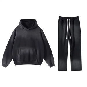 Conjunto Deportivo Holgado de Felpa de Algodón Estilo Vintage, Pantalones Deportivos Desgastados, Conjunto Deportivo Personalizado con Lavado Ácido, Haus Industries - Product Image 6