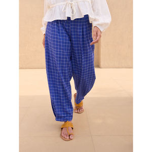 Pantalon palazzo pour femme Mimi, respirant, plissé, taille élastique, pantalon ample en coton, jusqu'à 3XL - Product Image 2
