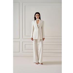 Pantalons pour femmes ODM haute couture pantalons MIRRI SAND JACQUARD pantalons à jambes droites pantalons pour femmes pleine longueur du Vietnam - Product Image 1