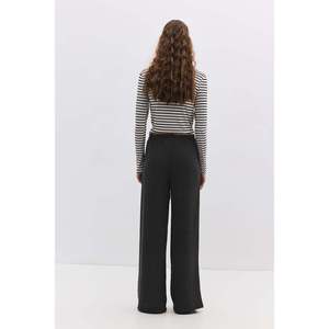 Pantalon décontracté texturé pour femme, respirant, tissé, taille haute, imprimé, fermeture élastique, jambe large, XS, imprimé coloré d'été - Product Image 5