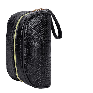 Neceser impermeable personalizado para hombre, neceser de viaje grande, kit Dopp de afeitado, neceser de cuero negro Vintage para hombre, kit Dopp para hombre - Product Image 1