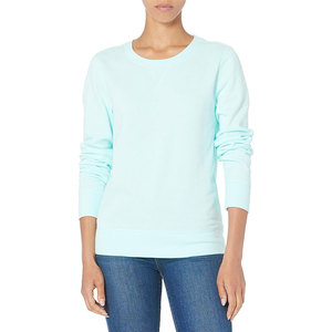 Sudadera de gran tamaño de alta calidad para mujer, cuello redondo de Jersey de algodón y poliéster de manga larga, sudadera informal de ajuste relajado, venta al por mayor - Product Image 5