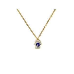 Collier pendentif à la main Hamsa avec CZ - Product Image 1