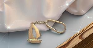 พวงกุญแจเรือใบพร้อมคลิปคาราบิเนอร์ - Product Image 3