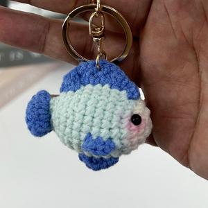 Handmade Eco-Friendly Cotton Cartoon Amigurumi Crochet <b>Bear</b> Keychain Soft Toy <b>Cute</b> Knitting Animal Design for Bags Decor by Acki - Product Image 6