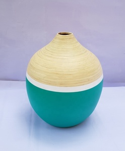 Assaisonnement vase en bambou filé écologique de haute qualité pour la décoration de la maison et du salon de mariage fabriqué au Viet Nam - Product Image 2