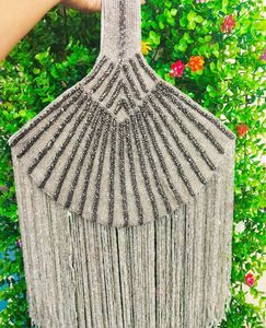 กระเป๋าปาร์ตี้ของขวัญกระเป๋าถือกระเป๋าใส่เหรียญ potli กระเป๋าแฮนด์เมดกระเป๋างานแต่งงานแบบชนเผ่าปักลายดอกบัวอินเดีย - Product Image 3