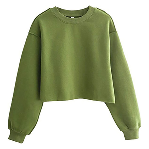 Sudaderas con Capucha Cortas de Punto Estampadas para Mujer, con Logotipo Frontal, Fabricante Personalizado, Ropa Urbana - Product Image 5