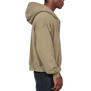 High Quality 400 Gsm Heavy Weight Hoodie with Zipper Men Cropped <b>Zip</b> <b>up</b> <b>Hoodies</b> Pullover Street Style <b>Zip</b> Hoodie - Product Image 4