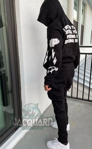 Logo personnalisé Ensemble de jogging de sports d'hiver respirant réversible de grande taille pour hommes, ensemble de jogging écologique sans couture - Product Image 3