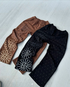 OEM Hommes Lourd 400GSM Respirant Polaire Survêtement À Séchage Rapide Évasé Ensemble Strass Sérigraphie Streetwear Gym Hiver - Product Image 4