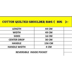 Bolso de mano Impreso Algodón Indio Compras Mujeres Bolso de mano Impreso Bolso de hombro acolchado - Product Image 2