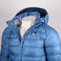 Veste de montagne Navigate Gungla FXDG avec capuche amovible, manches longues, super chaude, garnissage 90% duvet de canard brun, pour conditions météorologiques difficiles