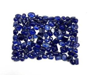 Lot de pierres précieuses en saphir bleu naturel, formes et tailles variées, 4-6 mm, 10 carats, pour la fabrication de bijoux - Product Image 5