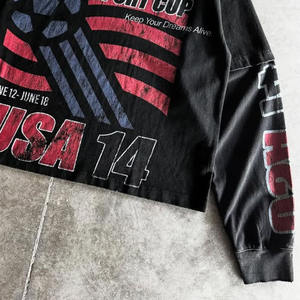 OEM <b>Service</b> by Plain <b>Factory</b> Direct Adjustable Rate Unique Design Double Sleeve Screen Printing Men's T-shirts - Product Image 4