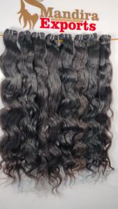 100% brut non transformé vierge couleur naturelle soyeuse Bodywave cuticule aligné Remy Extensions de cheveux Indian Temple Source vague naturelle - Product Image 2