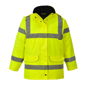 Blouson de sécurité réfléchissant classe 3 pour hommes, vêtements de travail avec capuche dissimulée, imperméable et respirant, grande taille disponible - Product Image 3