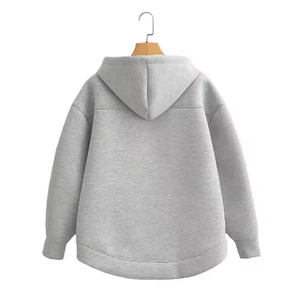 Hommes Boxy Fit Drop Shoulder Zipper Hoodies 100% Coton Polaire Blanc Taille Adulte Hiver Porter Style Unique Hommes Zipper Hoodies - Product Image 2