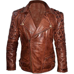 Chaqueta de Cuero para Hombre, Estilo Moderno, Cálida para Invierno, con Logotipo Personalizado en Relieve, Cuello Alto, Diseño Frontal de Alta Gama - Product Image 1