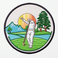 Accessoires de club de mode design fer sur broderie personnalisée chapeaux de golf patchs