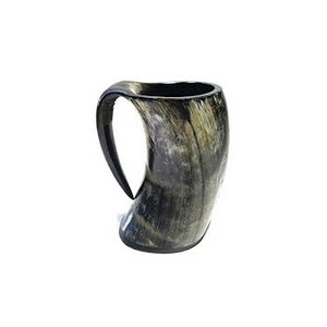 Mug en corne de buffle 100% naturel, à utiliser pour le vin, la bière, tout type de boisson, mug en corne viking et fête, mariage, café, jus et thé - Product Image 3