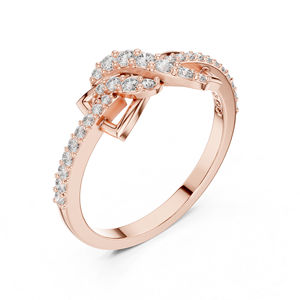 Bague en or jaune 14 carats avec diamant rond de laboratoire pour femmes |   Vêtements de tous les jours |   Nouveau diamant cultivé - Product Image 6