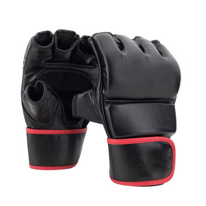 Gants de MMA et de boxe professionnels imprimés sur mesure en gros d'usine Gants de grappling en cuir personnalisés à bas prix pour l'extérieur - Product Image 2