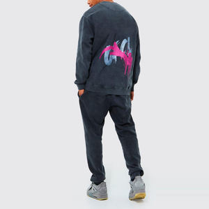 2025 nuevo diseño sólido Activewear Jogger sudadera conjunto al por mayor 2 uds logotipo personalizado impreso Casual chándal temporada de invierno - Product Image 2