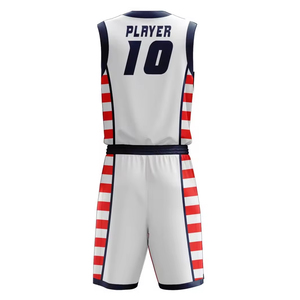 Maillot de basket-ball en polyester à séchage rapide sur mesure Original Fashion Sublimation Print Plus Size Option Summer Stitched Design - Product Image 3