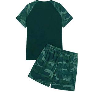 Chándales de 2 piezas de talla grande para hombre, ropa deportiva de verano 2025, camiseta de manga corta con estampado de camuflaje y pantalones cortos con cordón en la cintura - Product Image 6