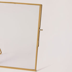 Wholesale Best Selling Clear <b>Glass</b> Brass Border Tabletop Decorative Photo <b>Frame</b> Pressed Flowers <b>Picture</b> Custom Size Photo <b>Frames</b> - Product Image 5
