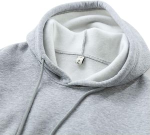 Sudaderas recortadas para mujer 100% algodón manga larga polar Crop Top Sudadera con capucha - Product Image 5