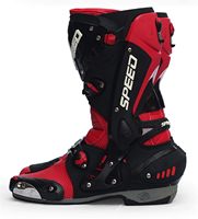 Bottes de moto personnalisées pour hommes, chaussures de moto tout-terrain, bottes d'équitation, rouge