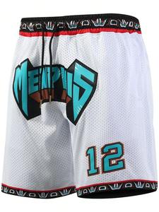 Pantalones Cortos de Baloncesto Personalizados de la Mejor Calidad, Unisex, Transpirables, de Talla Grande, con Estampado Degradado, 100% Poliéster - Product Image 4